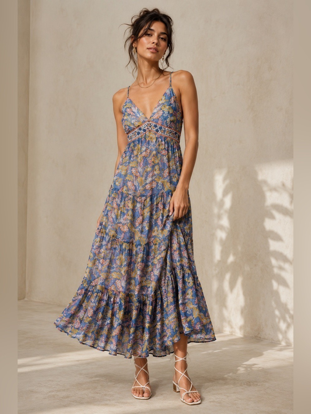 Anthropologie Verb by Pallavi Singhee Vineyard Tiered Maxi Dress. Size 10